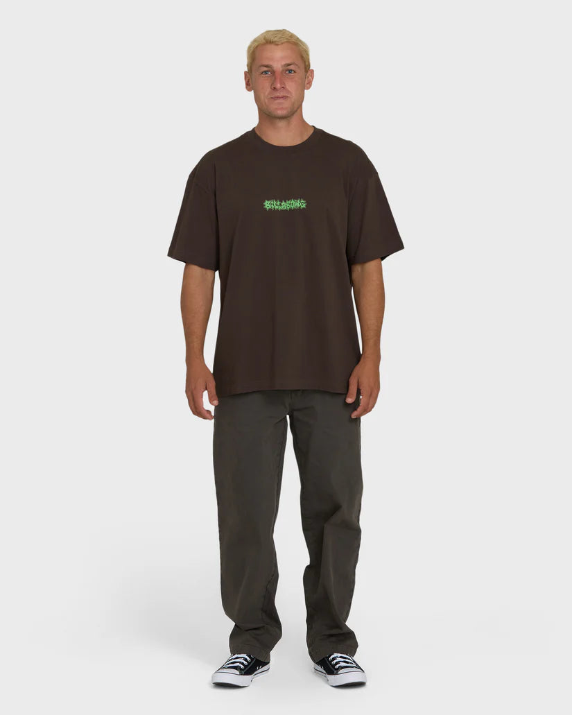 Billabong Men's Marrow OG Short Sleeve Knit Tee Chocolate Brown