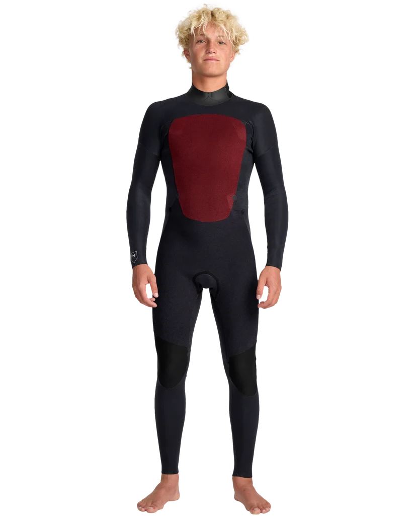 Quiksilver Prologue 3/2mm Back Zip Wetsuit Blue Black – Interior Thermal Lining Front View