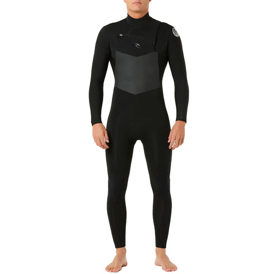 Ripcurl Men's 4/3 Dawn Patrol Chest Zip Fullsuit Wetsuit Black