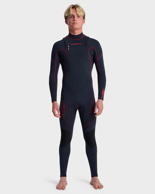 Men's Quiksilver Mercury 3/2MM Chest Zip Wetsuit Salsa
