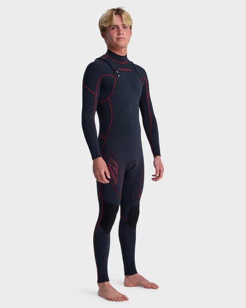 Men's Quiksilver Mercury 3/2MM Chest Zip Wetsuit Salsa