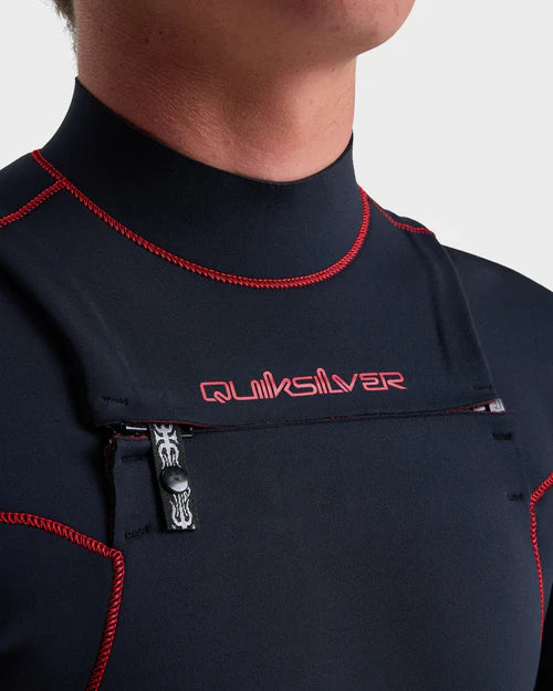Men's Quiksilver Mercury 3/2MM Chest Zip Wetsuit Salsa