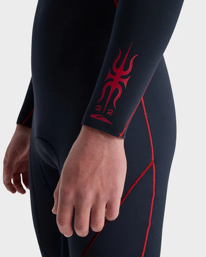 Men's Quiksilver Mercury 3/2MM Chest Zip Wetsuit Salsa