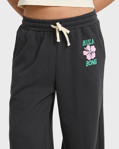 Billabong Women's Midnight Session Fleece Pants Off Black