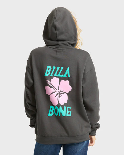 Billabong Women's Midnight Session Pullover Hoodie Off Black