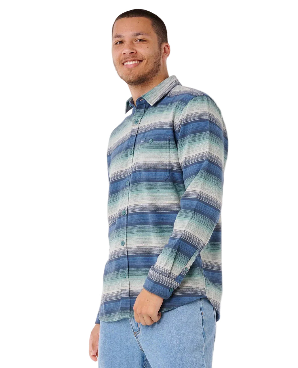 Rip Curl Men's Mod Cali Flannel Shirt Light Navy