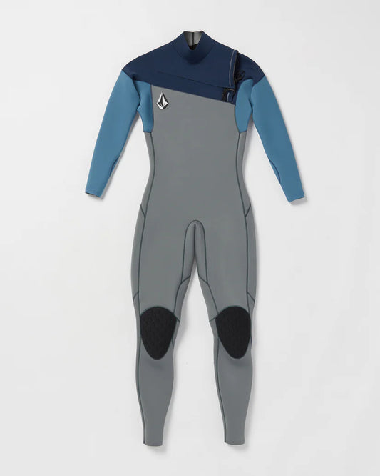 Volcom Men's Modulator 3/2mm Chest Zip Full Wetsuit Cruzer Blue