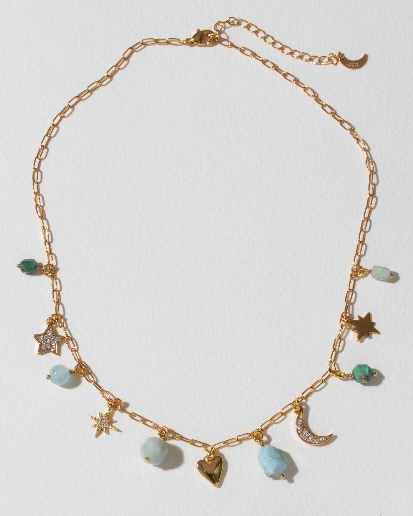 Blue Skies Gemstone Charm Necklace
