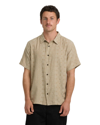 Billabong Needle Garage Jacquard Short Sleeve Shirt Bone