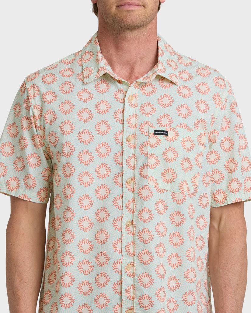 Quiksilver Ocean Mayhem Classic Short Sleeve Shirt Bone White
