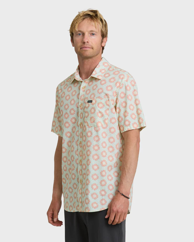 Quiksilver Ocean Mayhem Classic Short Sleeve Shirt Bone White