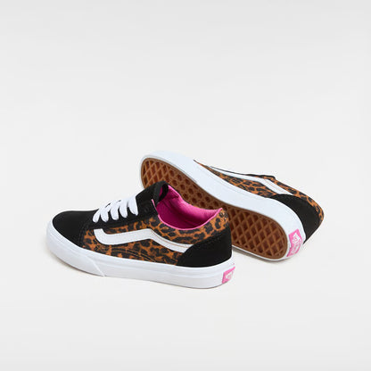 Vans Kid's Old Skool Shoe Leopard Black