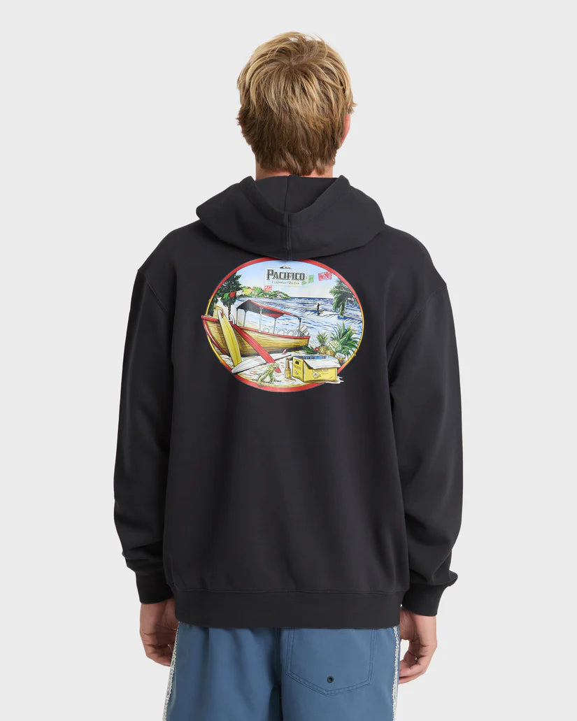 Quiksilver Pacifico Sayulita Cruising Pullover Hoodie Phantom Black