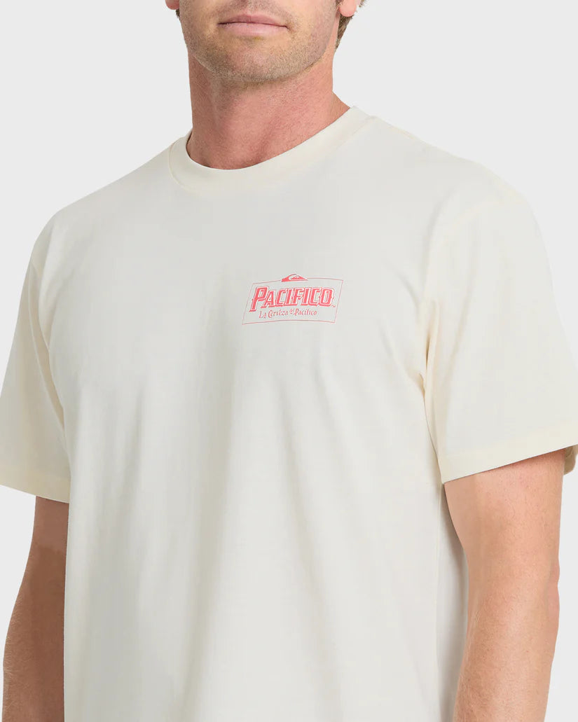 Quiksilver Men's Pacifico Sayulita Cruising Short Sleeve Cotton Tee Tofu