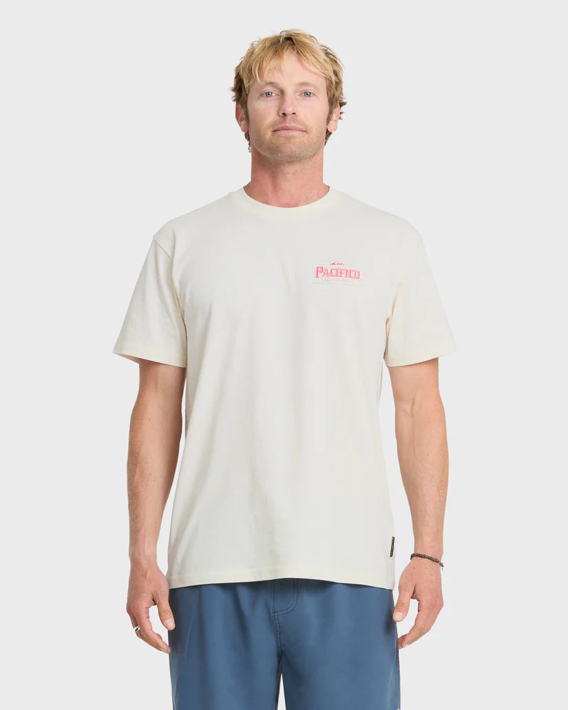 Quiksilver Men's Pacifico Sayulita Cruising Short Sleeve Cotton Tee Tofu