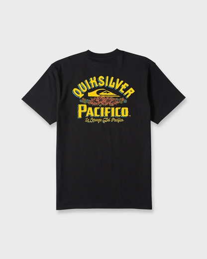 Quiksilver Men's Pacifico Signage Short Sleeve Knit Tee Black