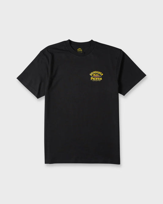 Quiksilver Men's Pacifico Signage Short Sleeve Knit Tee Black