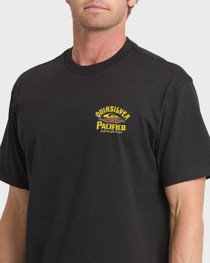 Quiksilver Men's Pacifico Signage Short Sleeve Knit Tee Black