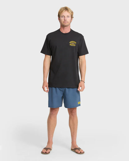 Quiksilver Men's Pacifico Signage Short Sleeve Knit Tee Black