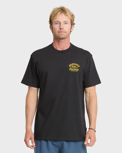 Quiksilver Men's Pacifico Signage Short Sleeve Knit Tee Black