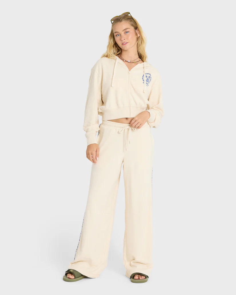 Billabong Women's Palm 73 Fleece Sweatpants White Cap