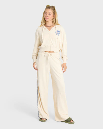 Billabong Women's Palm 73 Fleece Sweatpants White Cap