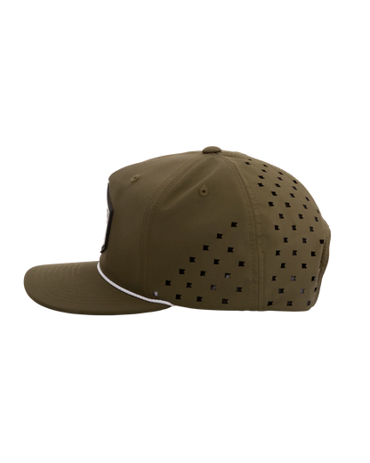 Dark Seas Tridents Progress Tech Hat Olive
