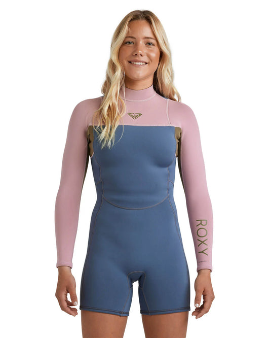 Roxy Women's 2/2mm Longsleeve Prologue+ Back Zip Springsuit Ash