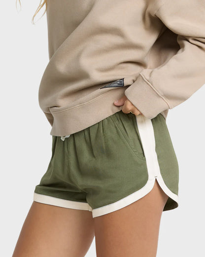 Billabong Women's Road Trippin Woven Shorts Canteen