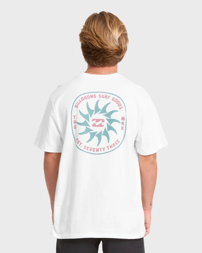 Billabong Men's Rotation Premium Short Sleeve Knit Graphic Tee Off White