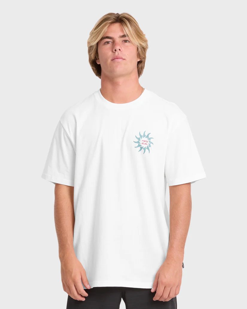 Billabong Men's Rotation Premium Short Sleeve Knit Graphic Tee Off White