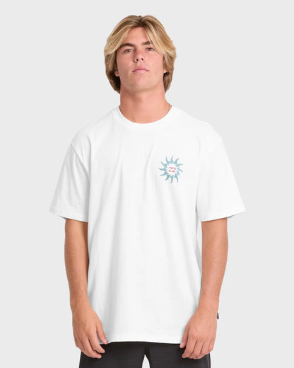 Billabong Men's Rotation Premium Short Sleeve Knit Graphic Tee Off White
