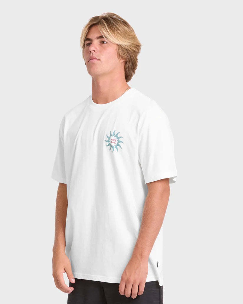 Billabong Men's Rotation Premium Short Sleeve Knit Graphic Tee Off White
