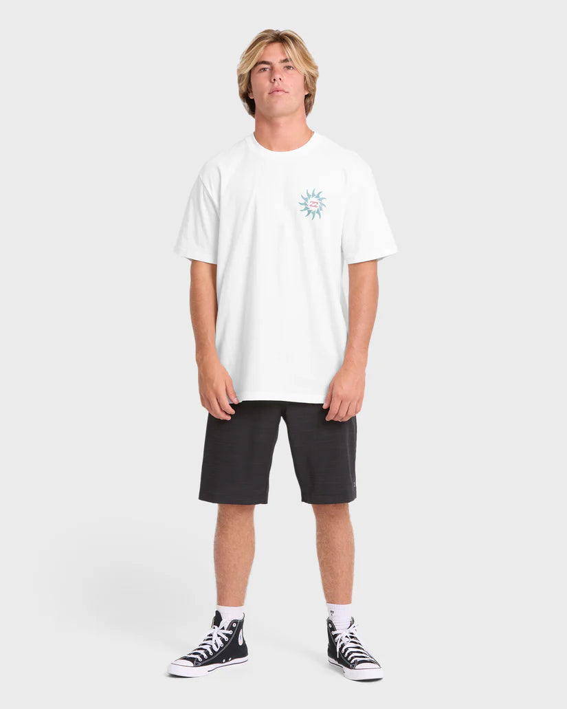Billabong Men's Rotation Premium Short Sleeve Knit Graphic Tee Off White