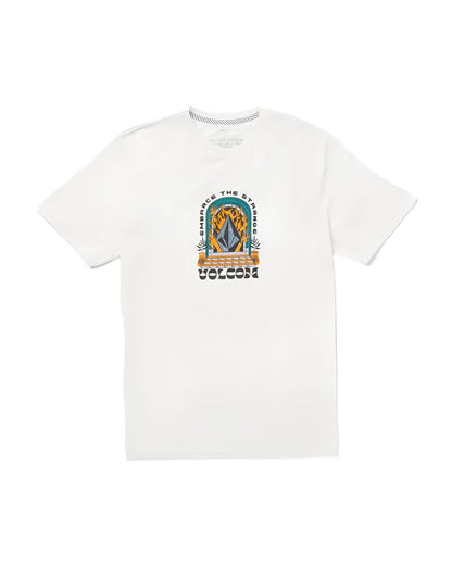 Volcom Men's Sacred Stone Short Sleeve Tee Off White
