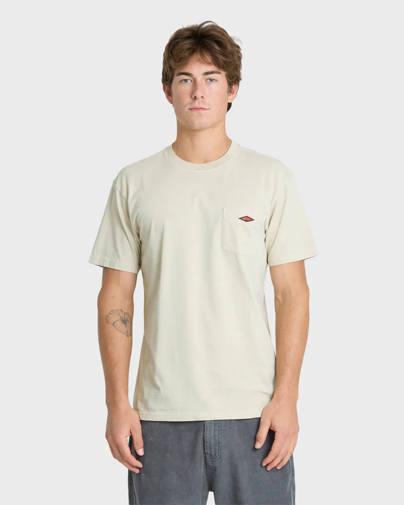 Quiksilver Saltwater Pigment-Dyed Short Sleeve Pocket Tee Moonstruck
