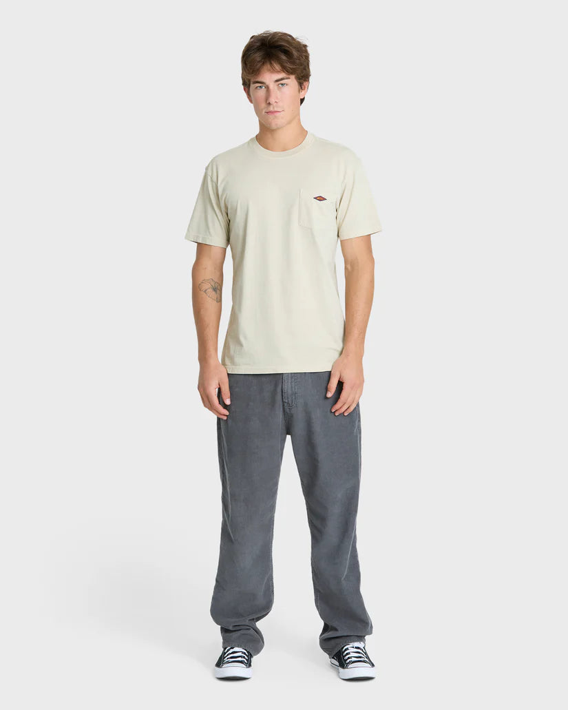 Quiksilver Saltwater Pigment-Dyed Short Sleeve Pocket Tee Moonstruck