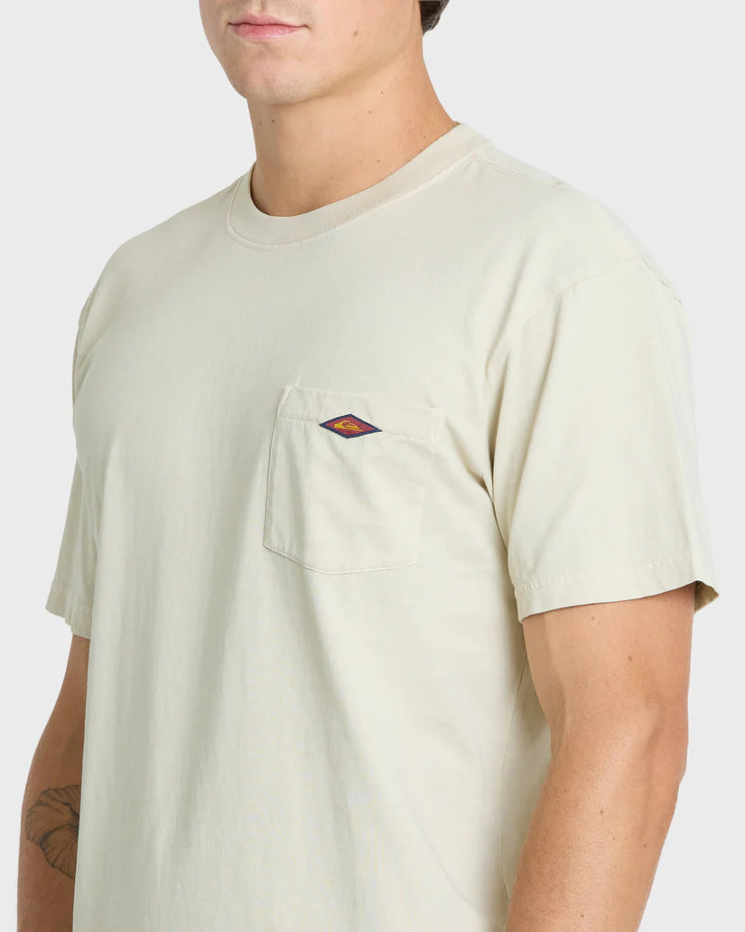 Quiksilver Saltwater Pigment-Dyed Short Sleeve Pocket Tee Moonstruck