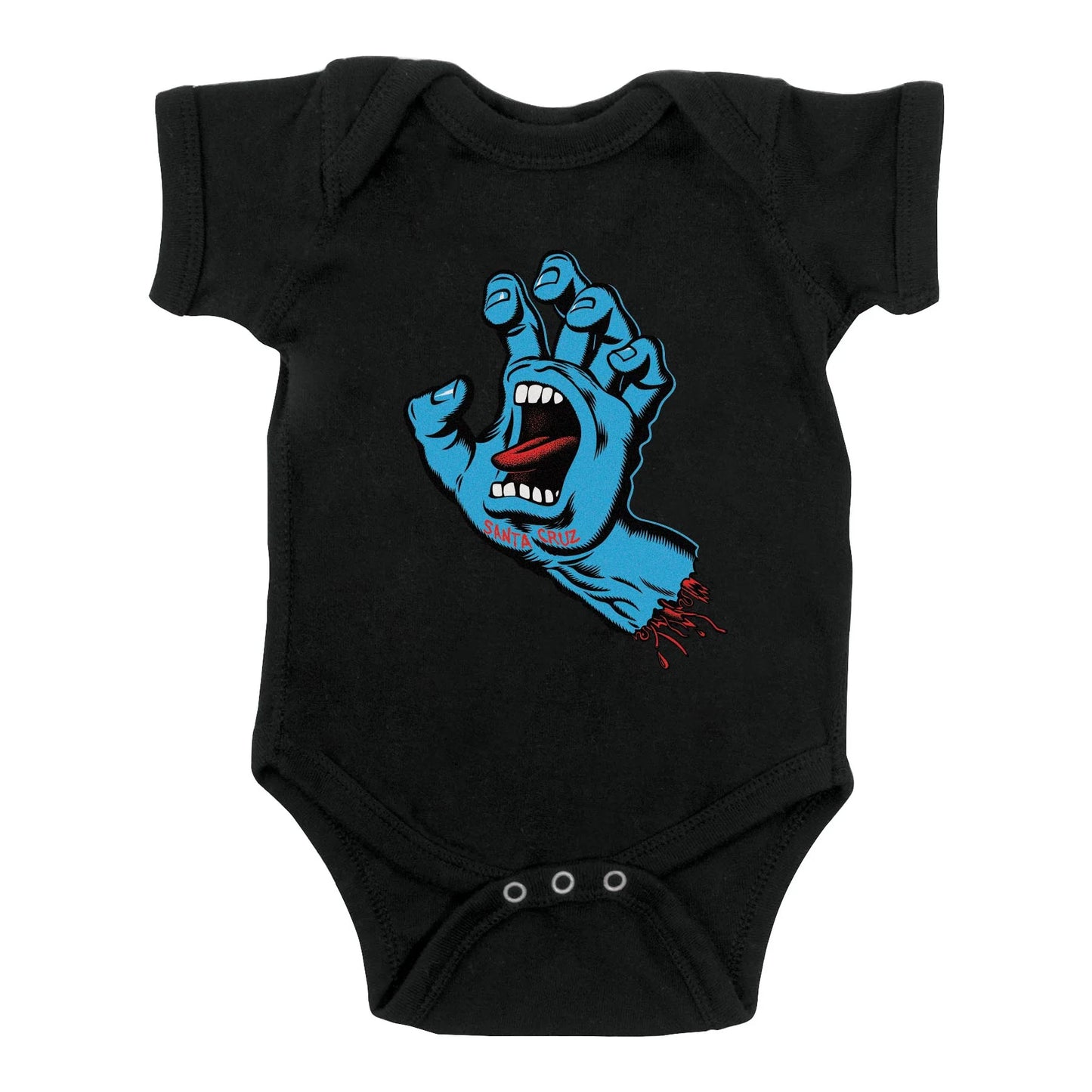 Santa Cruz Screaming Hand Baby One Piece Black