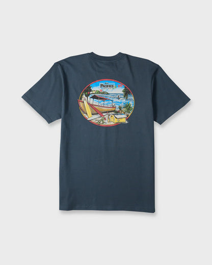 Quiksilver Pacifico Sayulita Cruising Short Sleeve Knit Tee Navy