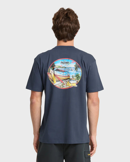 Quiksilver Pacifico Sayulita Cruising Short Sleeve Knit Tee Navy