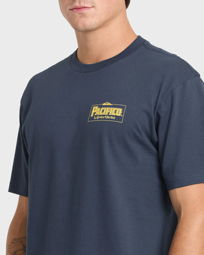 Quiksilver Pacifico Sayulita Cruising Short Sleeve Knit Tee Navy