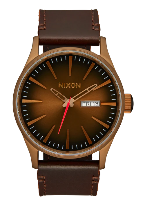 Nixon Sentry Leather Bronze / Black