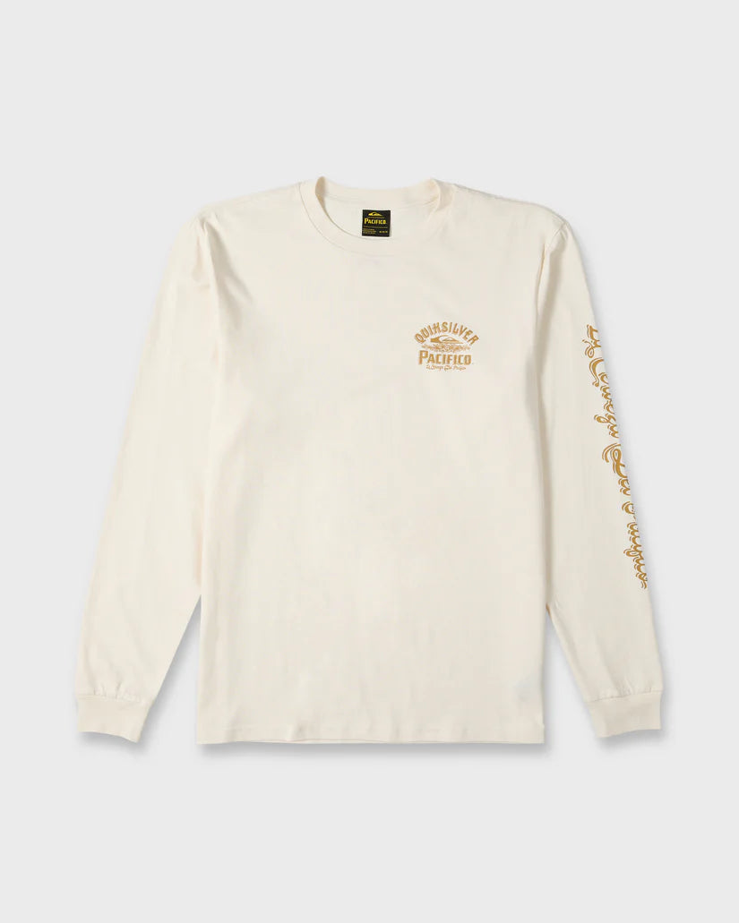 Quiksilver Pacifico Signage Long Sleeve Knit Tee Tofu