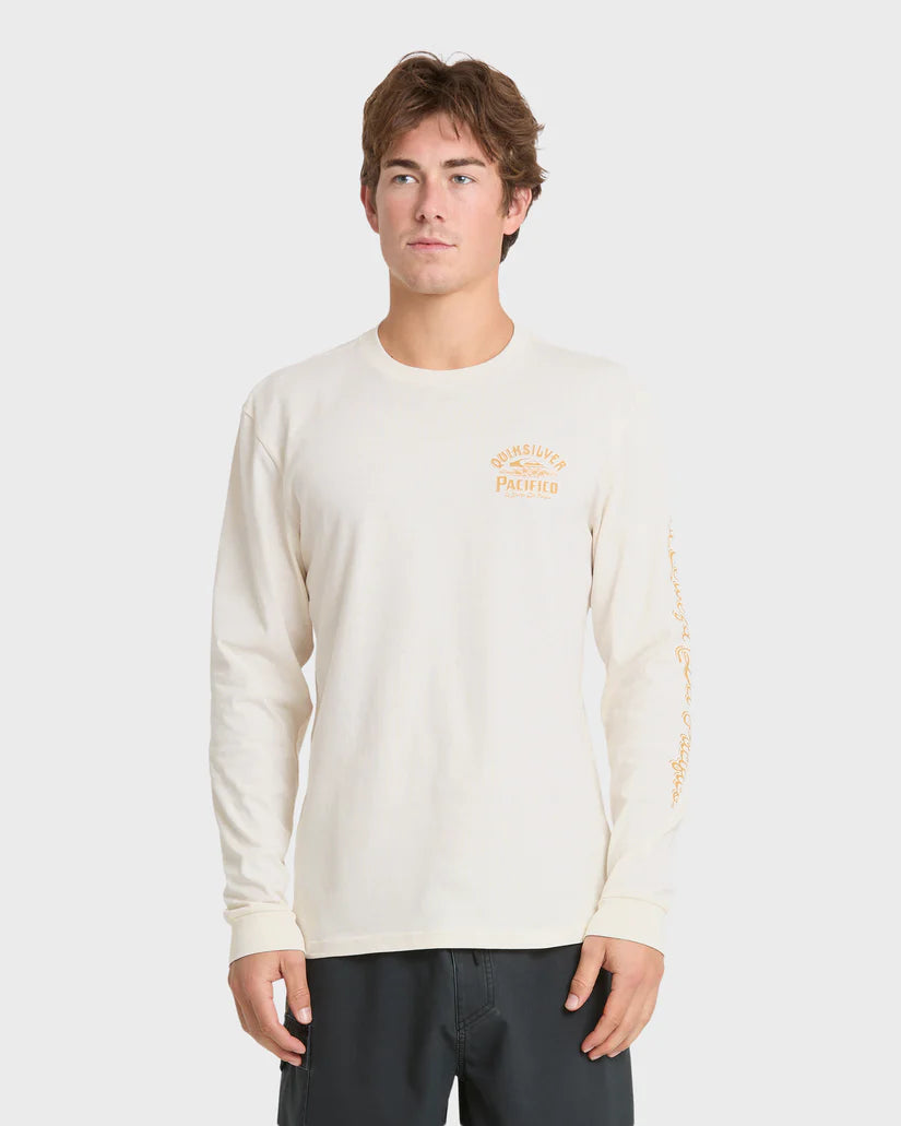 Quiksilver Pacifico Signage Long Sleeve Knit Tee Tofu