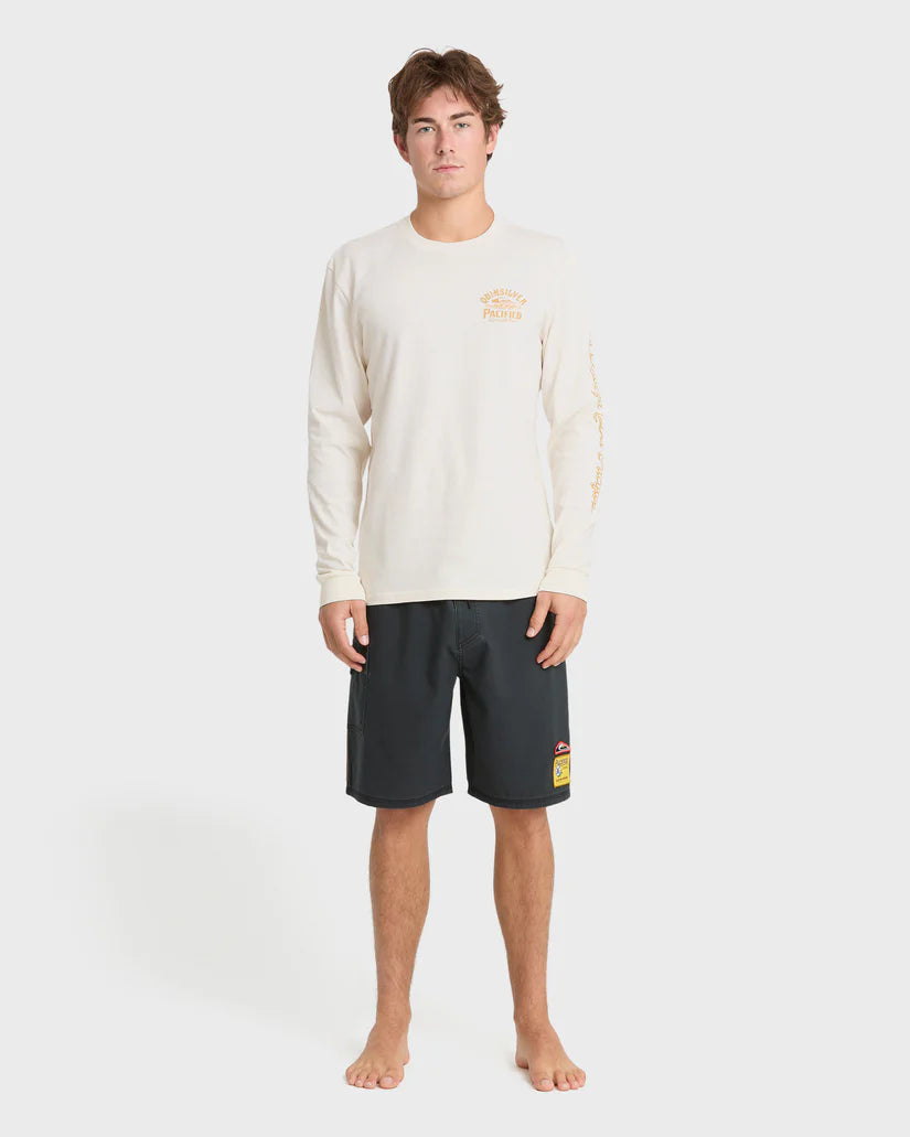 Quiksilver Pacifico Signage Long Sleeve Knit Tee Tofu