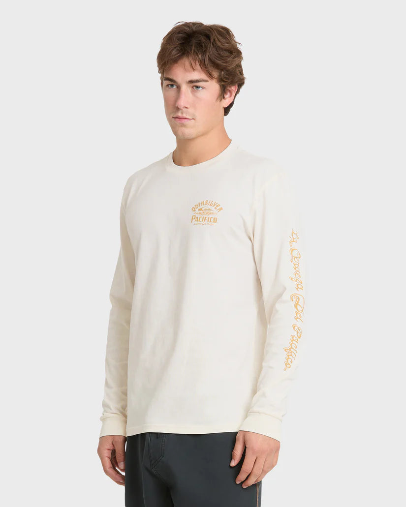 Quiksilver Pacifico Signage Long Sleeve Knit Tee Tofu