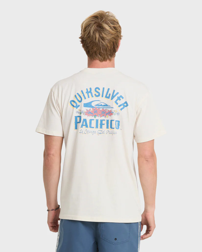 Quiksilver Pacifico Signage Short Sleeve Knit Tee Tofu
