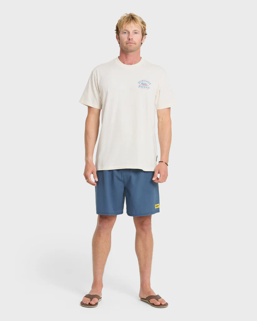 Quiksilver Pacifico Signage Short Sleeve Knit Tee Tofu