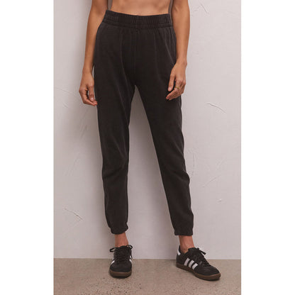 Z Supply Slim Fit Knit Denim Jogger Black